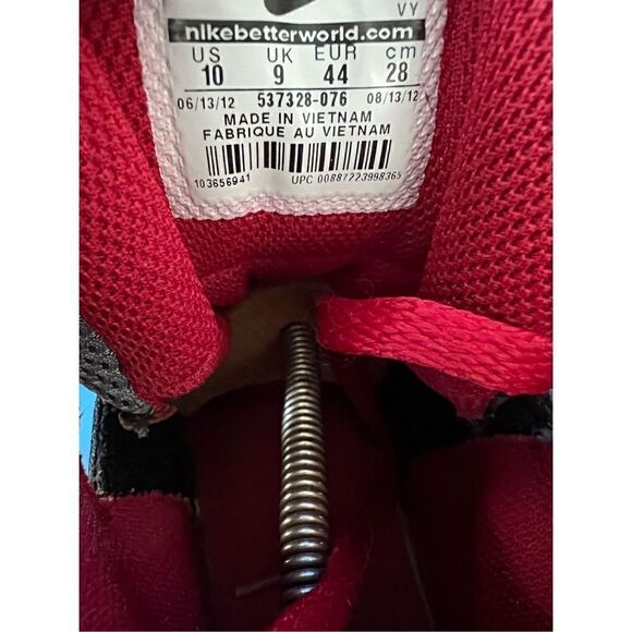 Nike Court Tranxition High Top Sneaker Sz 10 Red Black Gold Grey 537328-076 - Picture 4 of 6